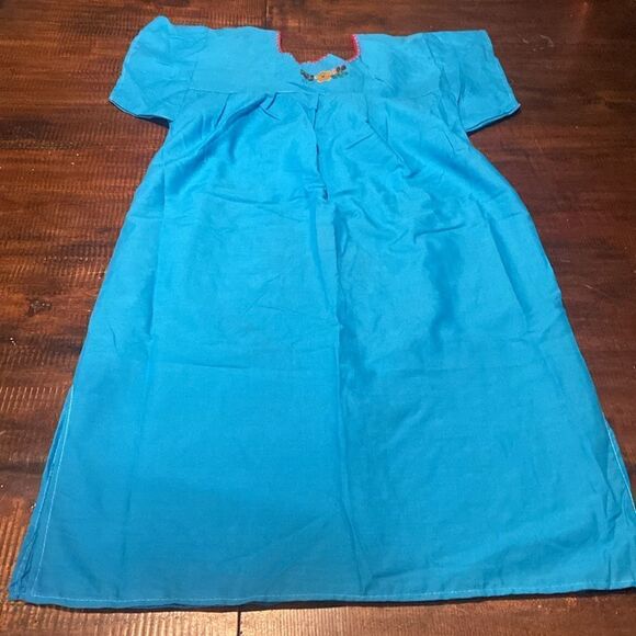 Girls Mexican Dress Puebla Short Sleeve - Picture 5 of 7